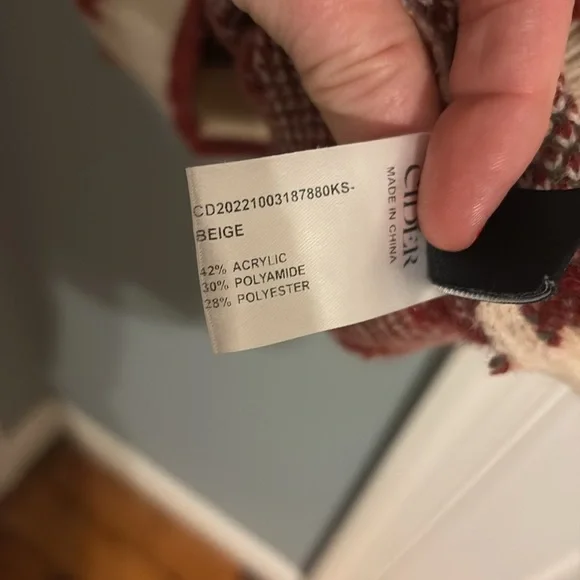 Cider Cherry Patterned Cream Sweater - Picture 4 of 5